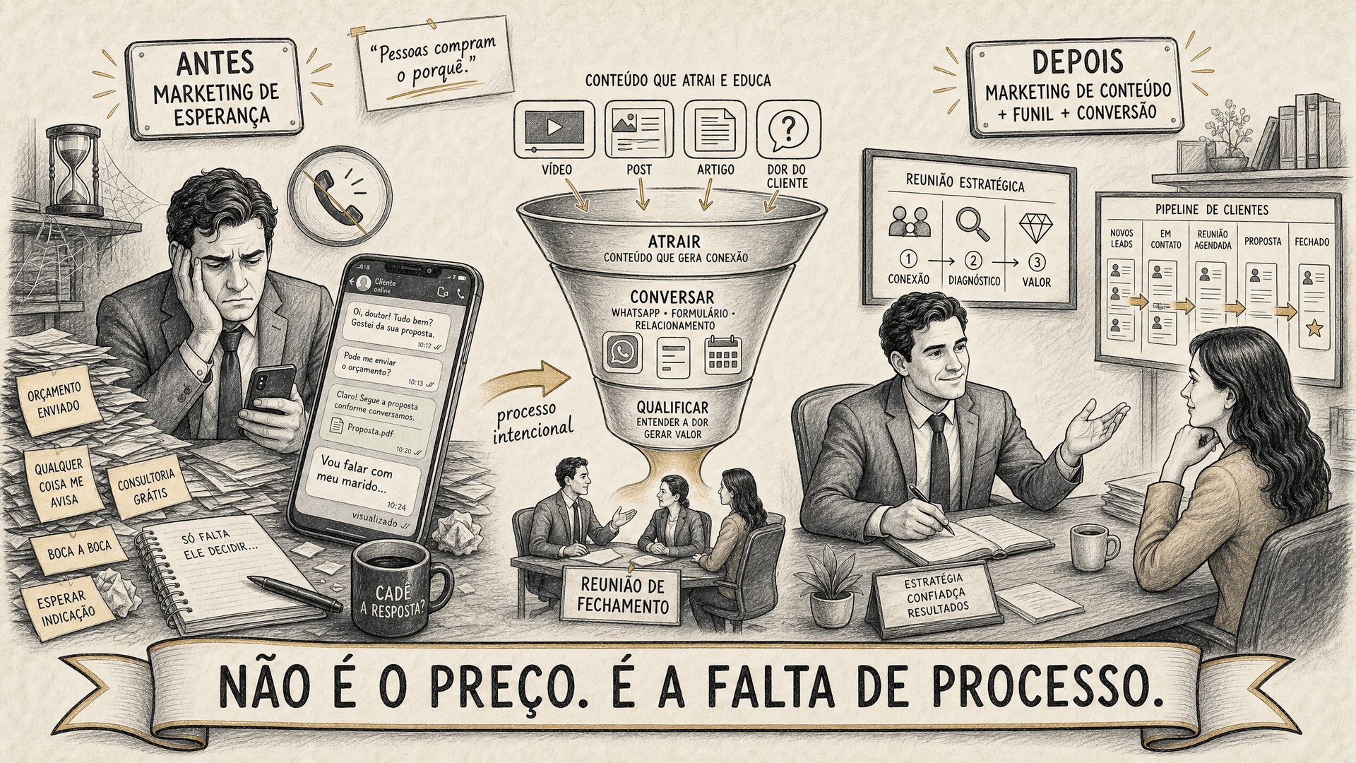 Vou falar com meu marido”